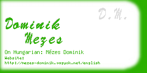 dominik mezes business card